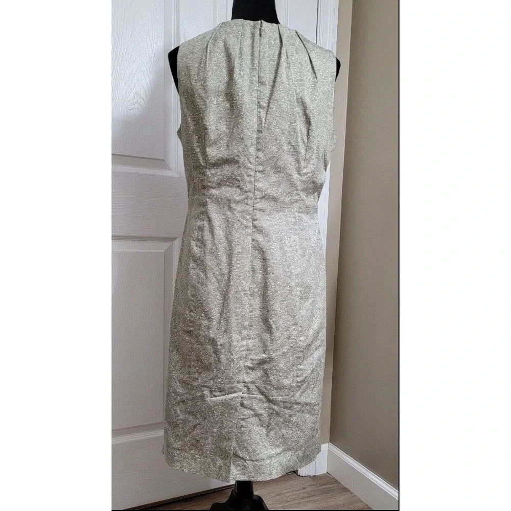 Michael Michael Kors Grey Snakeskin Print Pleated Sheath Dress Size 10